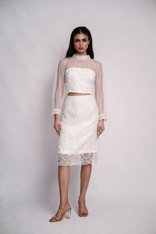 Embroidered Crop Top