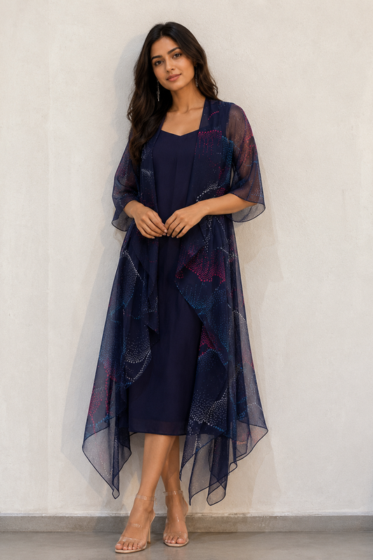 Organza jacket and dress