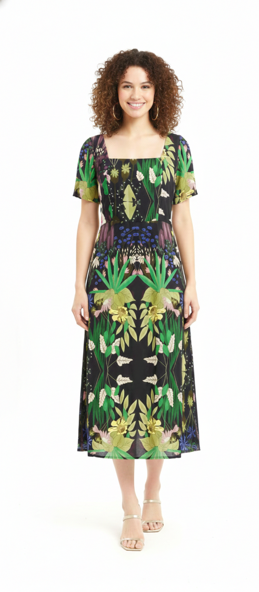 Printed Medi Dress