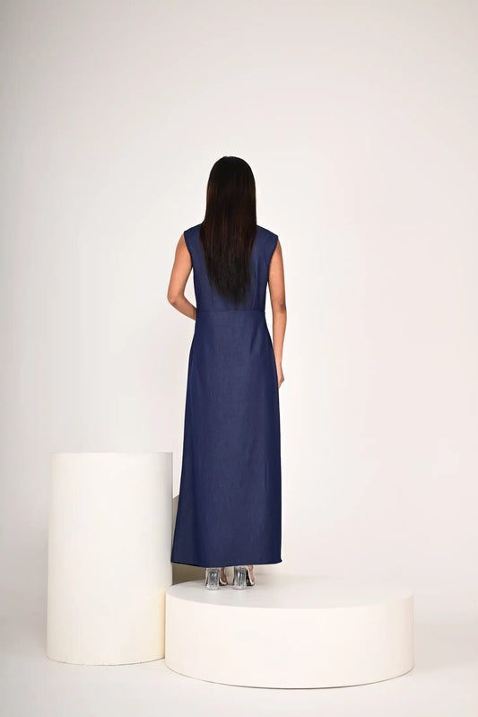 Sleeveless Knot Front Dress