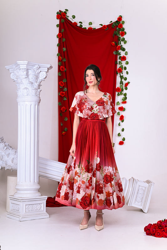 Floral Dress with Cancan