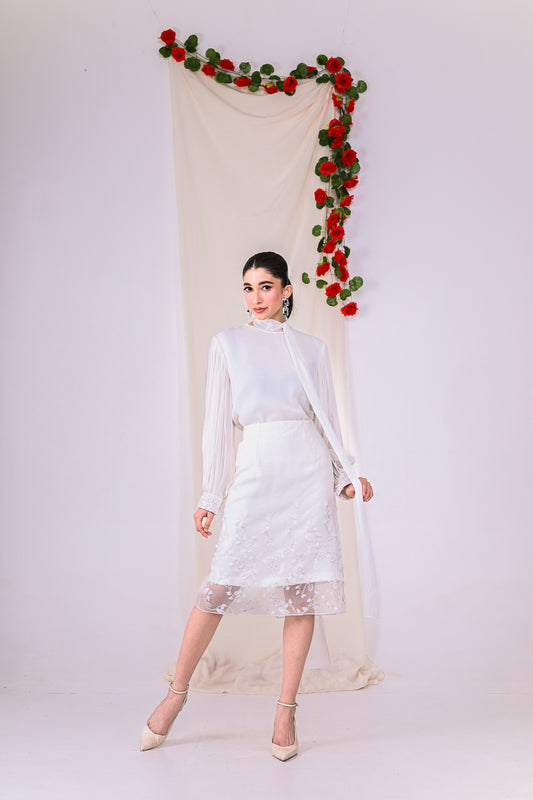 Embroidered Organza Skirt