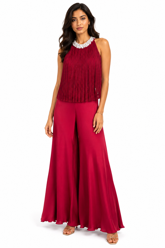 Halter neck Tassel Blouse