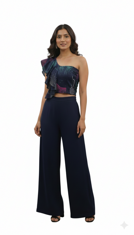 One Shoulder Ruffel Top