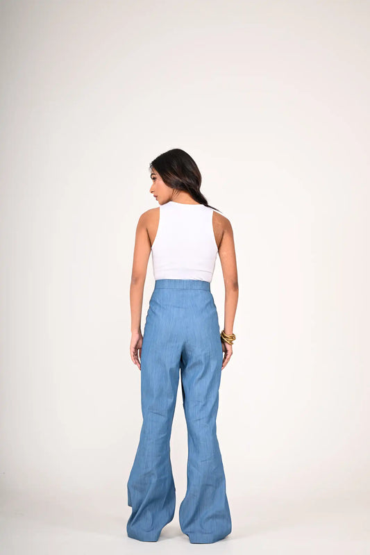 Heart Denim Patchwork Pant