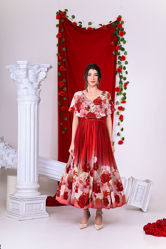 Floral Dress with Cancan