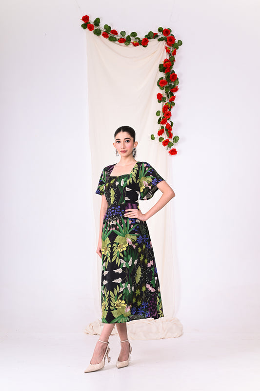 Printed MIdi Dress