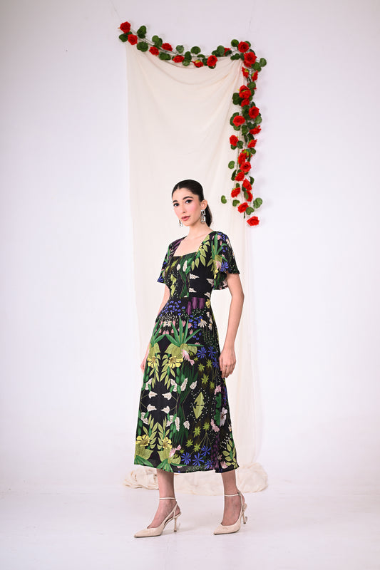 Printed MIdi Dress