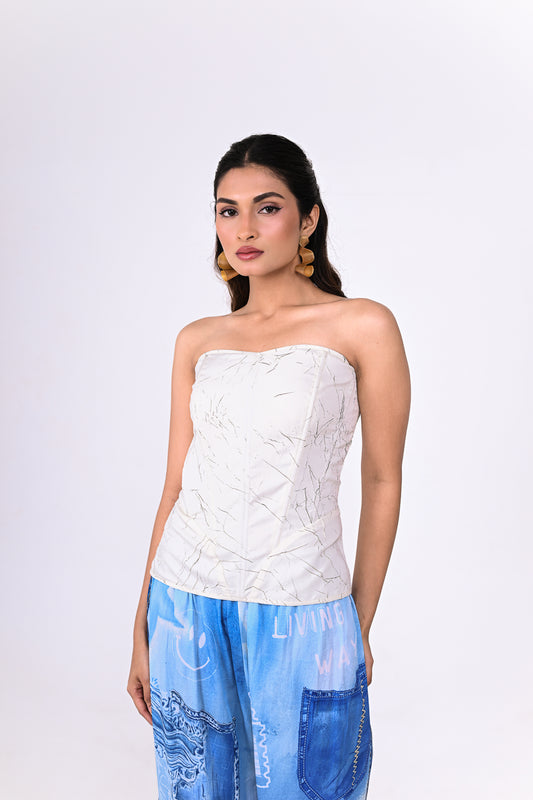 Off White Corset Top